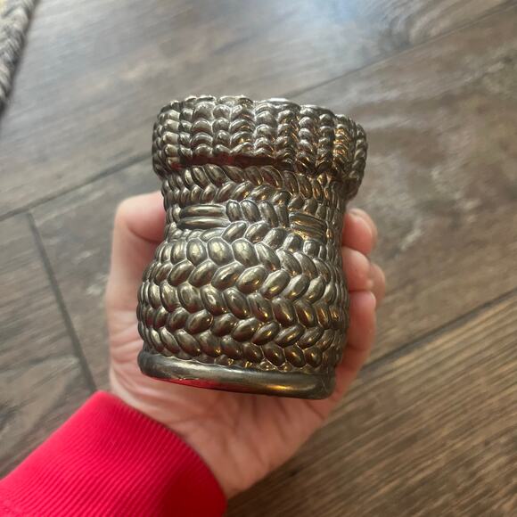 Brass Piggy Bank Baby Boot Bow Vintage Copper Oil Rubbed Bronze Heavy Metal - Picture 6 of 6